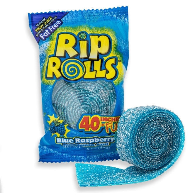 The Foreign Candy Company Rip Rolls Blue Raspberry