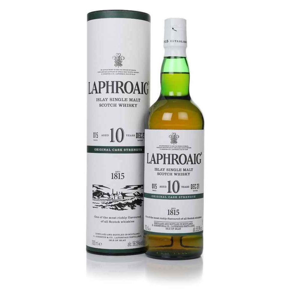 Laphroaig 10 Year Old Cask Strength Islay Single Malt Scotch Whiskey