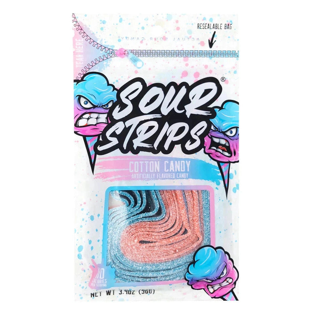 Sour Strips Cotton Candy Artificially Flavored Candy